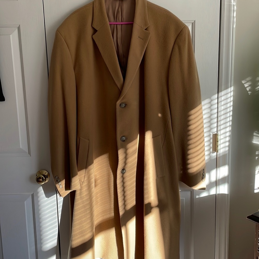 Mens JoS A Bank wool coat size 50L new